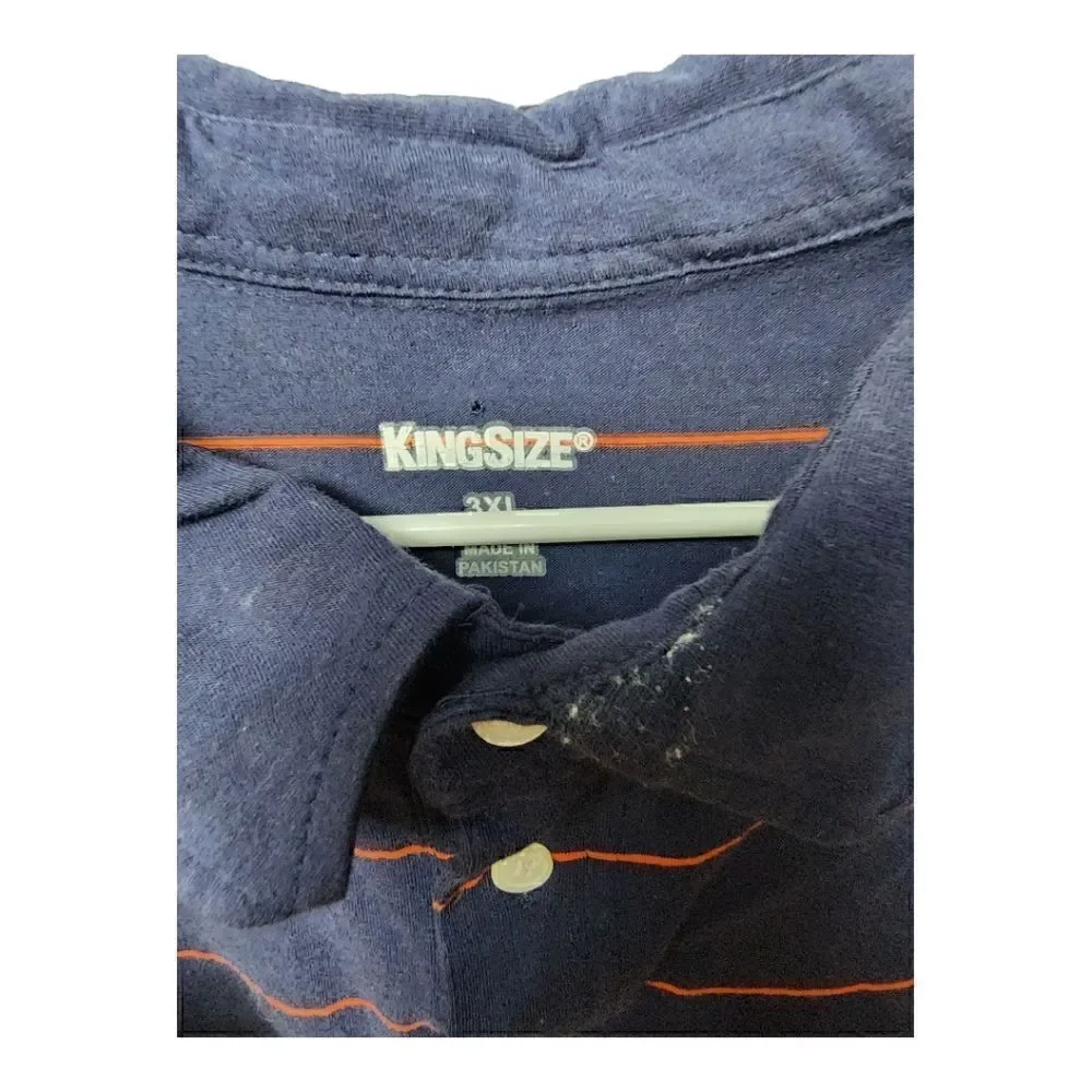 1647 - Blue King Size 3x polo Big & Tall